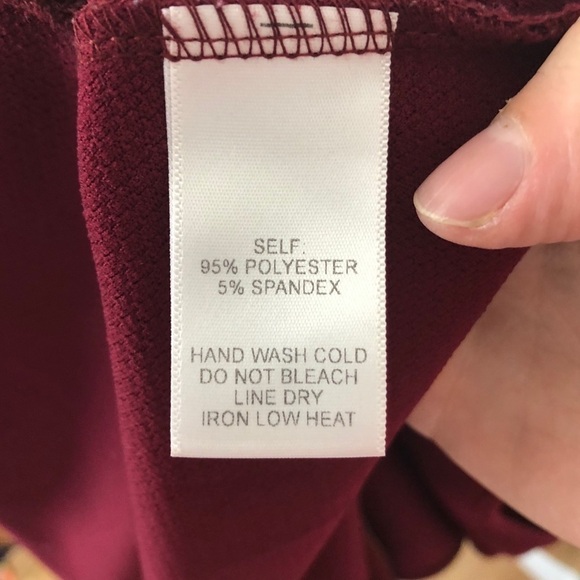 Lulu’s Red Wine Textured Waffle Fit & Flare Dress Small - Picture 6 of 8